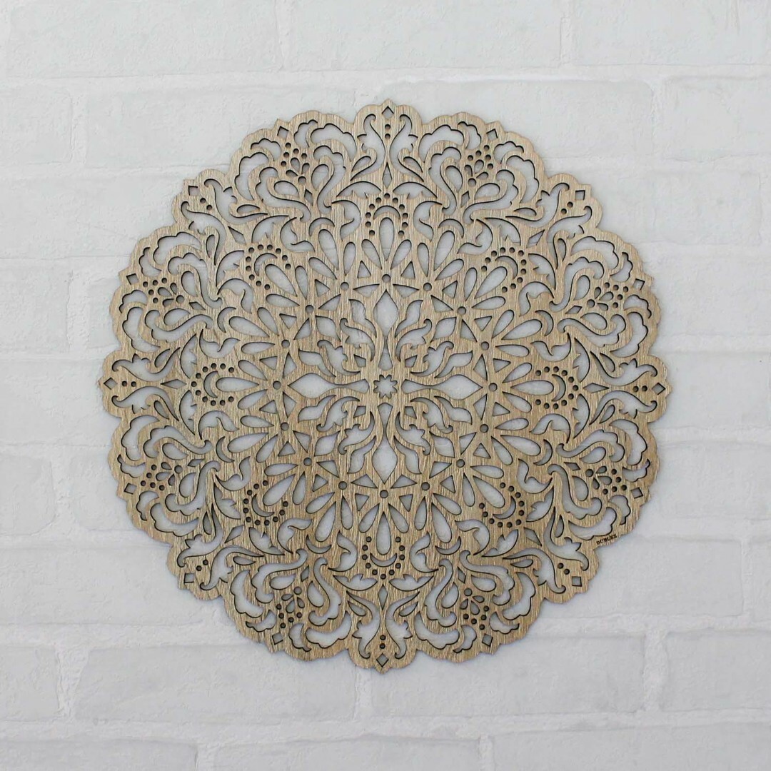 Wooden Mandala Wall Art - Passion | Oak Sonoma
