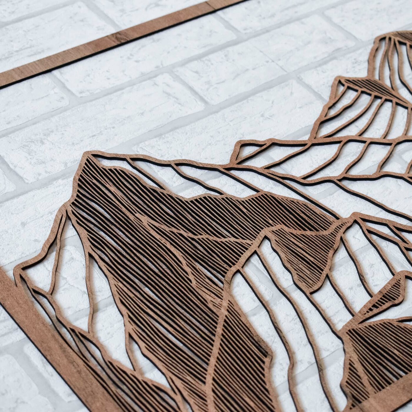 Modern Wall Art - Mountains | Tobacco Oak