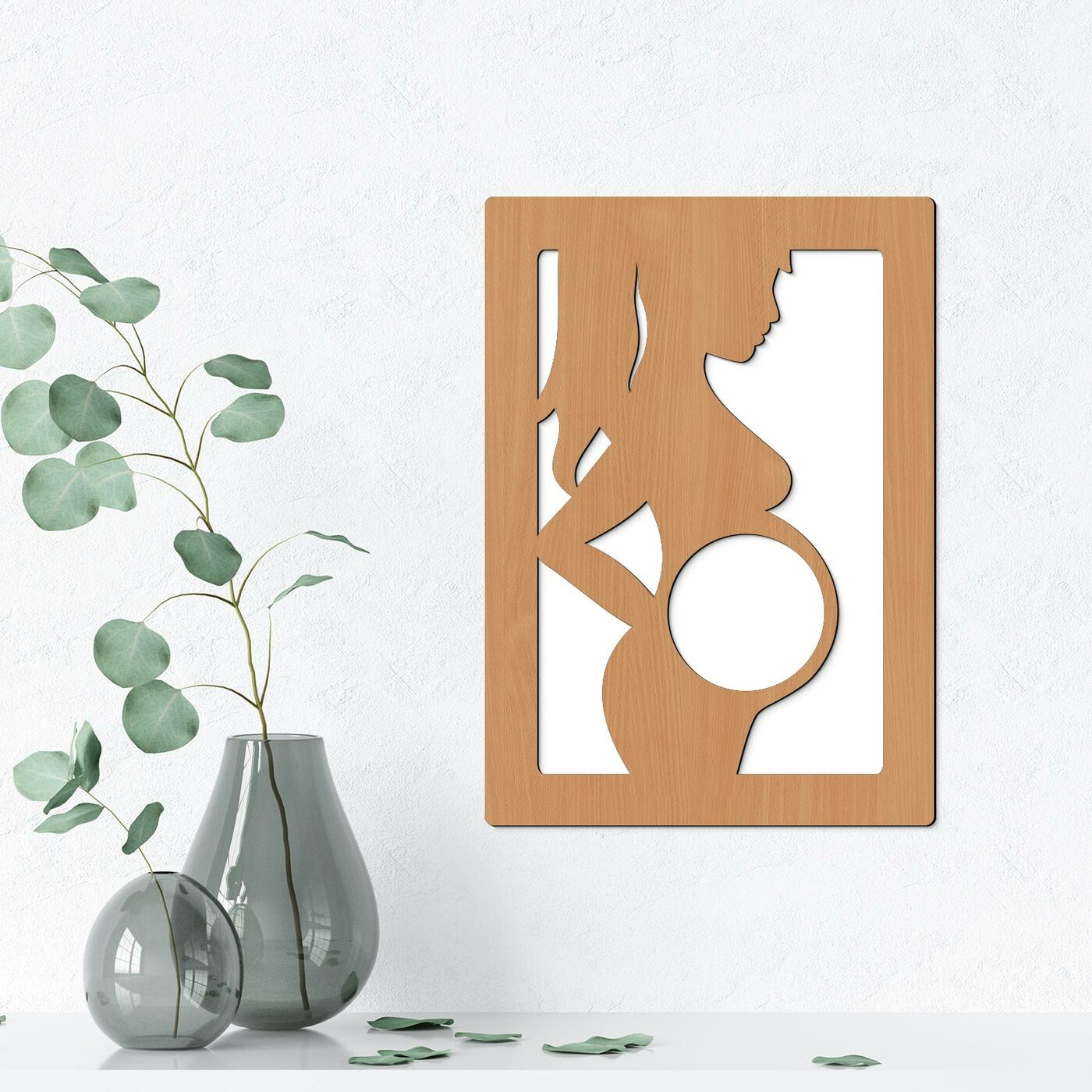 Wooden Ultrasound Picture Frame | Biela / Buk