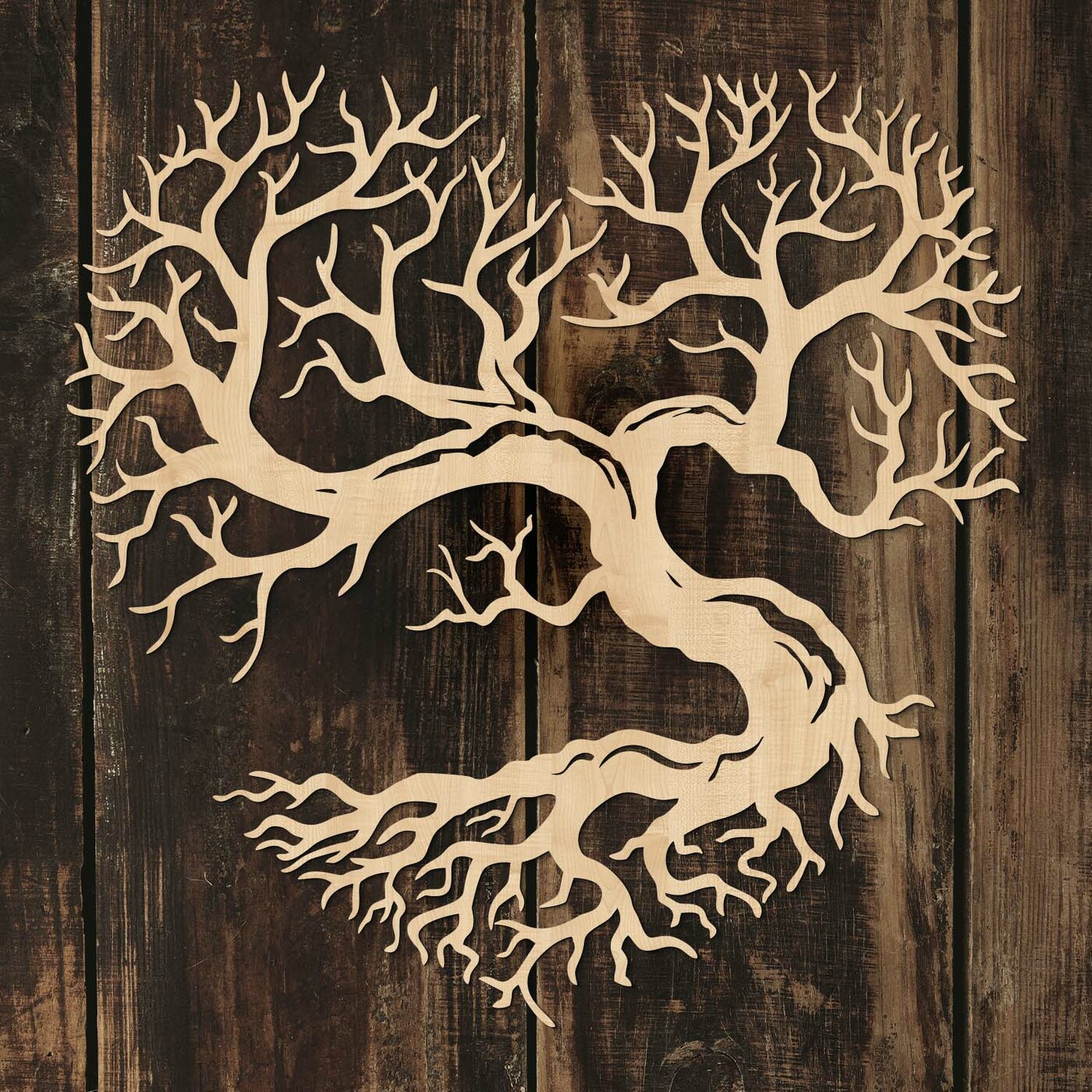 Wooden Picture of a Tree - Heart of Life | Maple