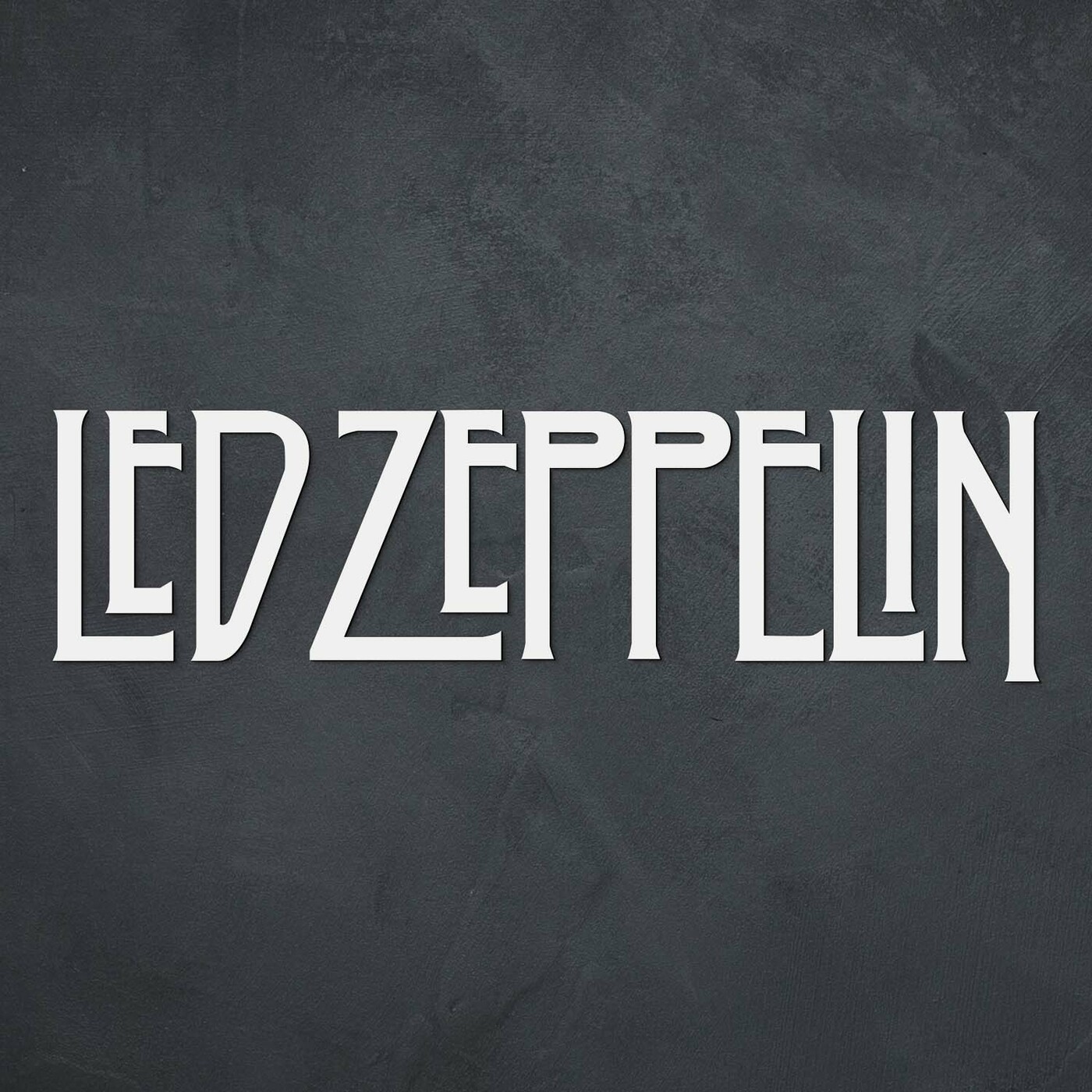 Wooden Picture - Led Zeppelin Logo | White