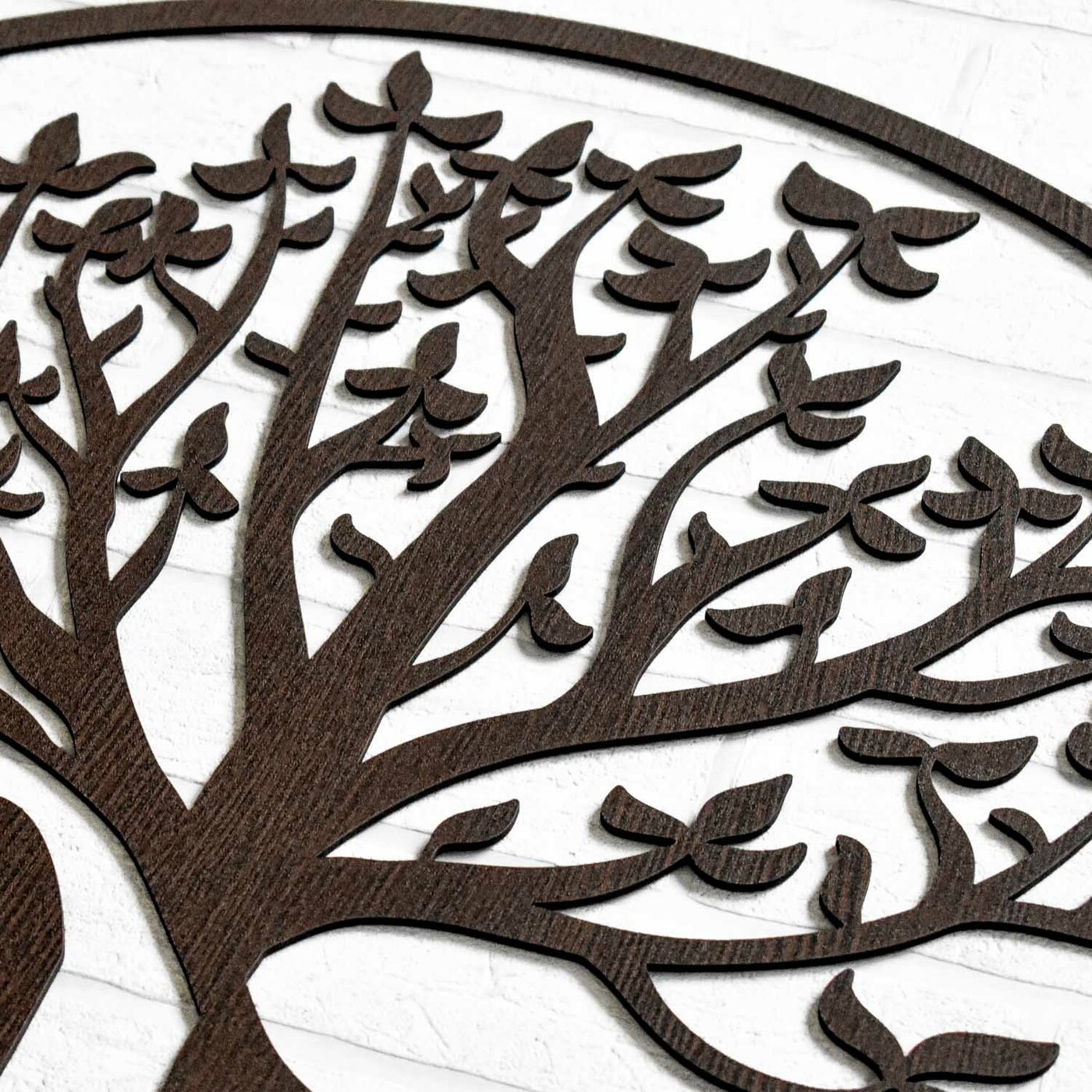 Wooden Tree of Life on the Wall - Symbiosis | Wenge