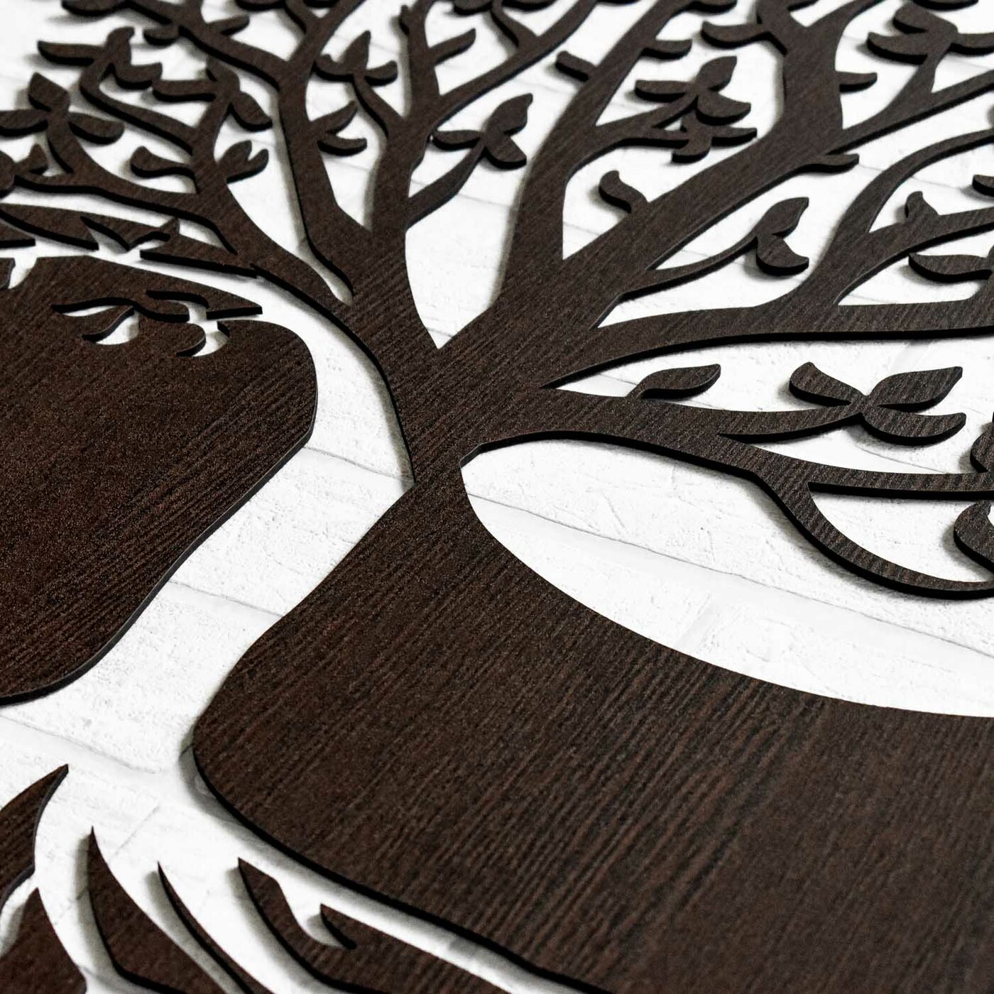 Wooden Tree of Life on the Wall - Symbiosis | Wenge