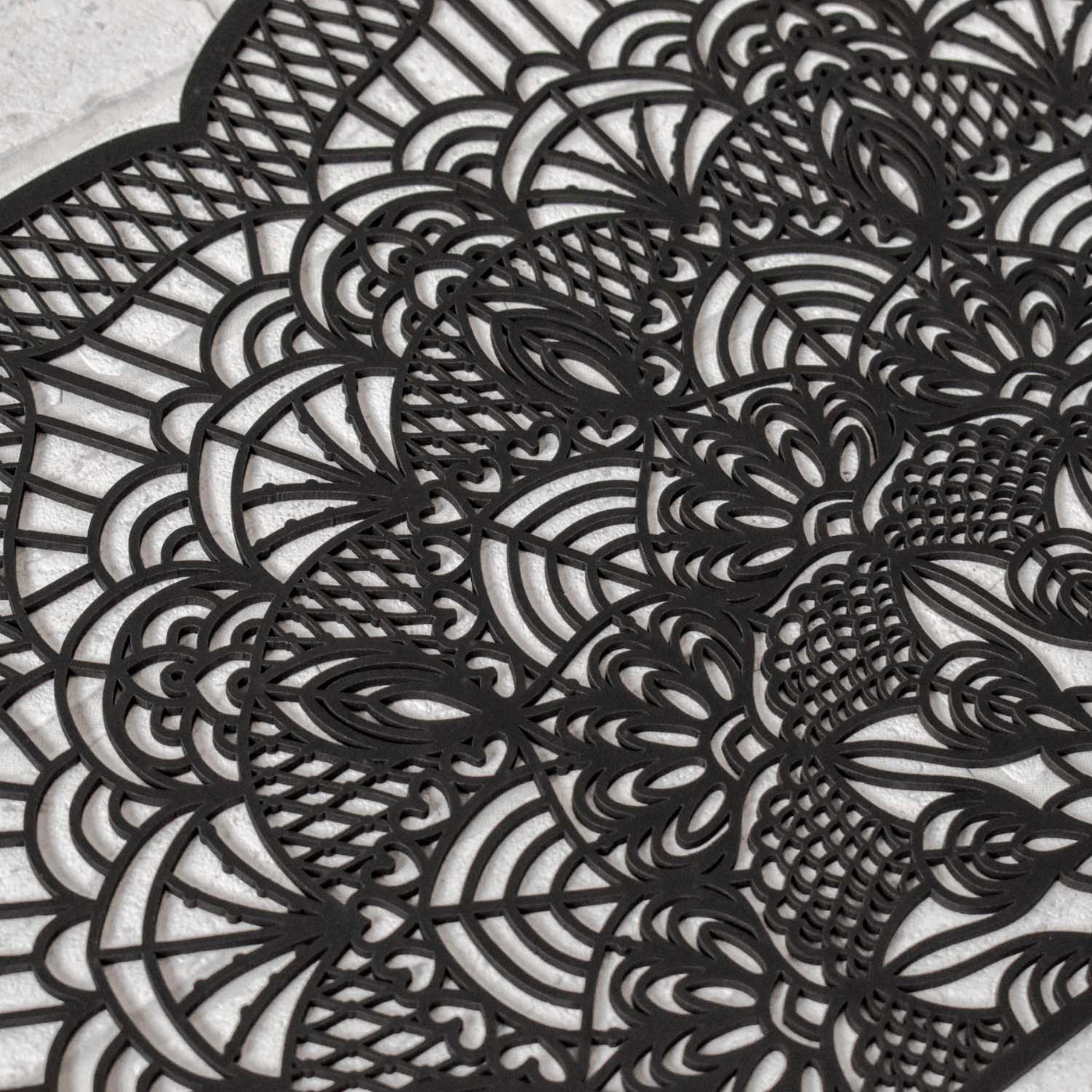 Wooden Decoration - Charming Mandala | Black