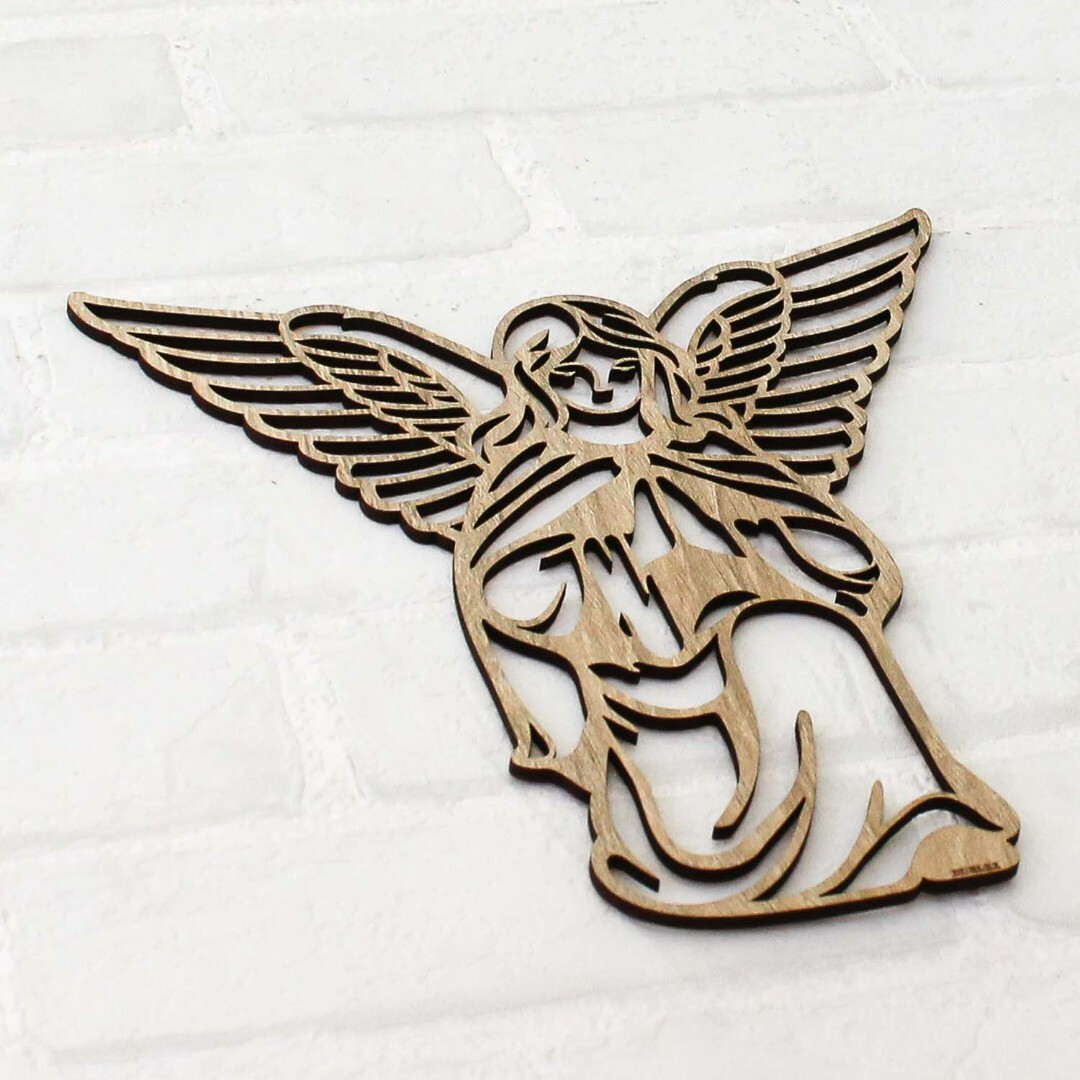 Wooden Picture - Guardian Angel | Oak Sonoma