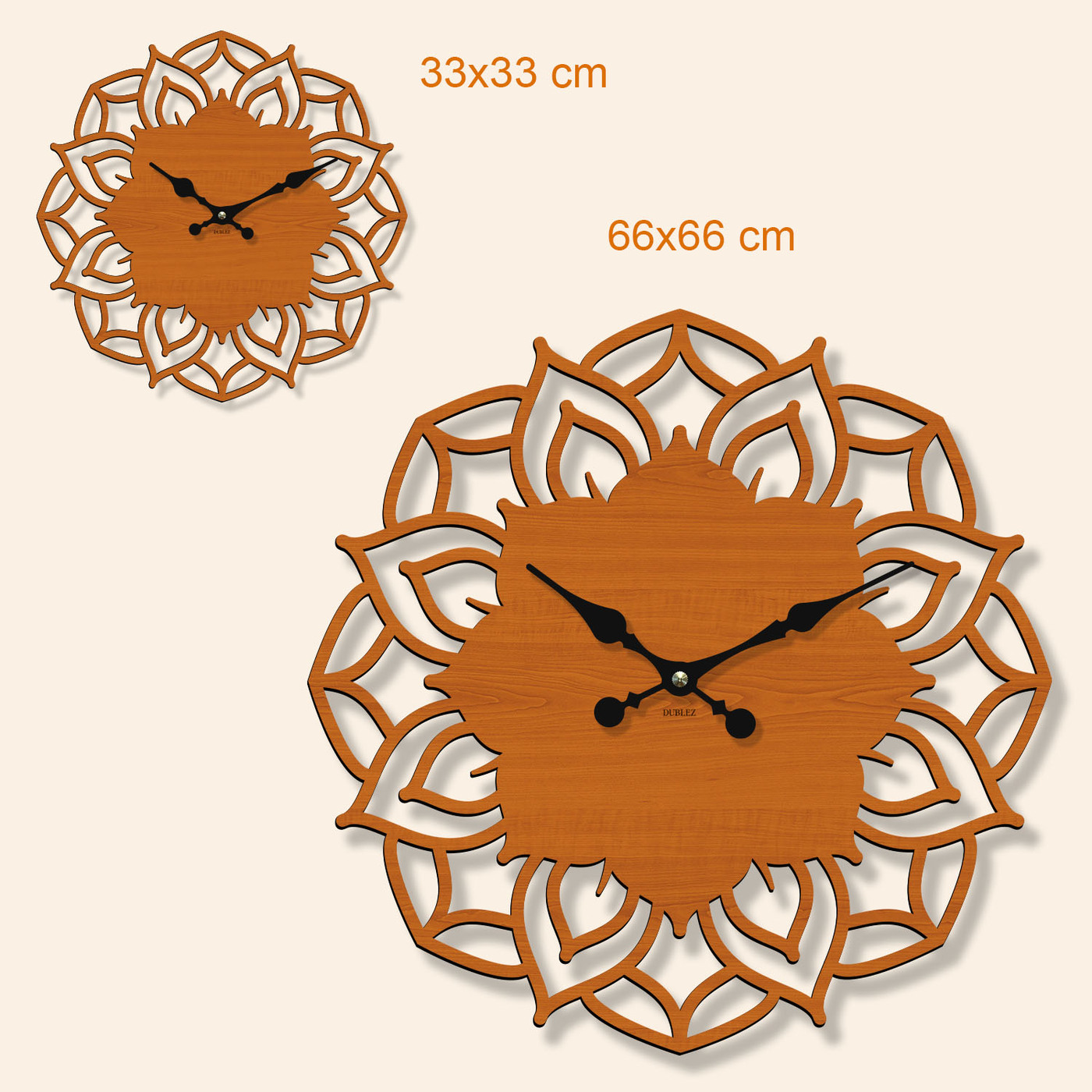 Wooden Clock Mandala - Aura