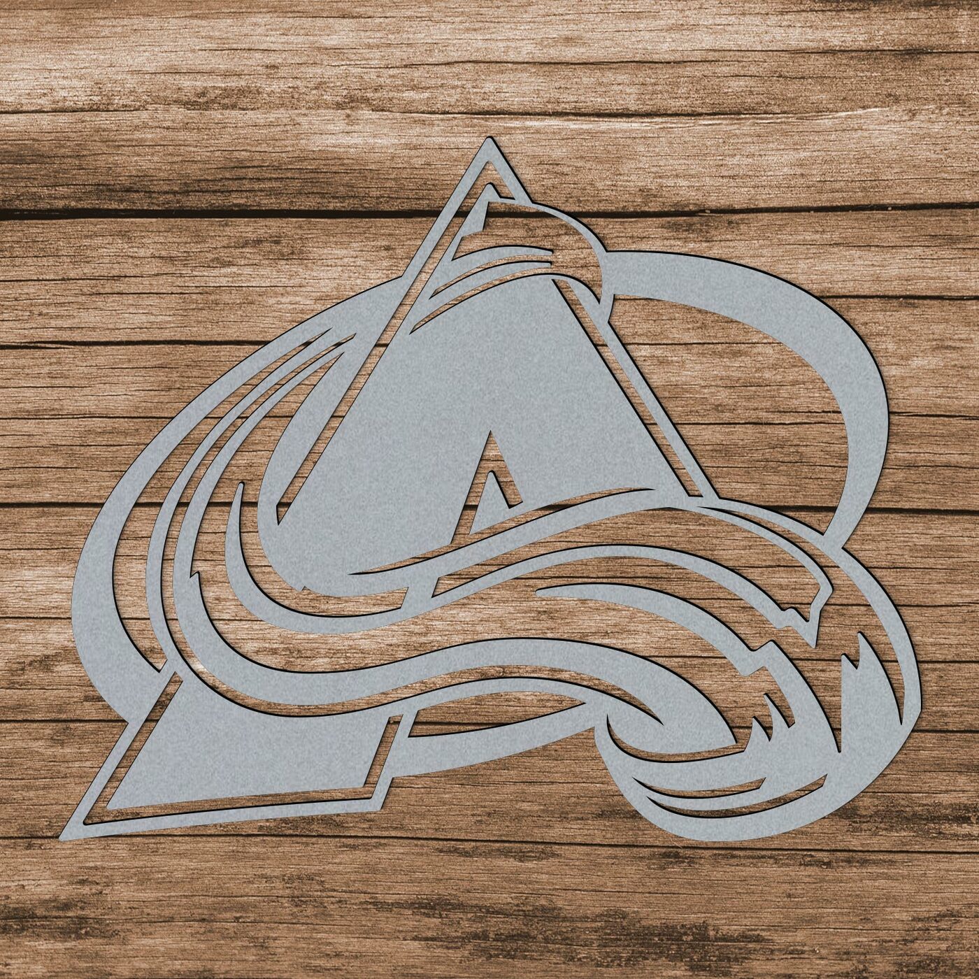 Hockey Logo on the Wall - Colorado Avalanche | Silver