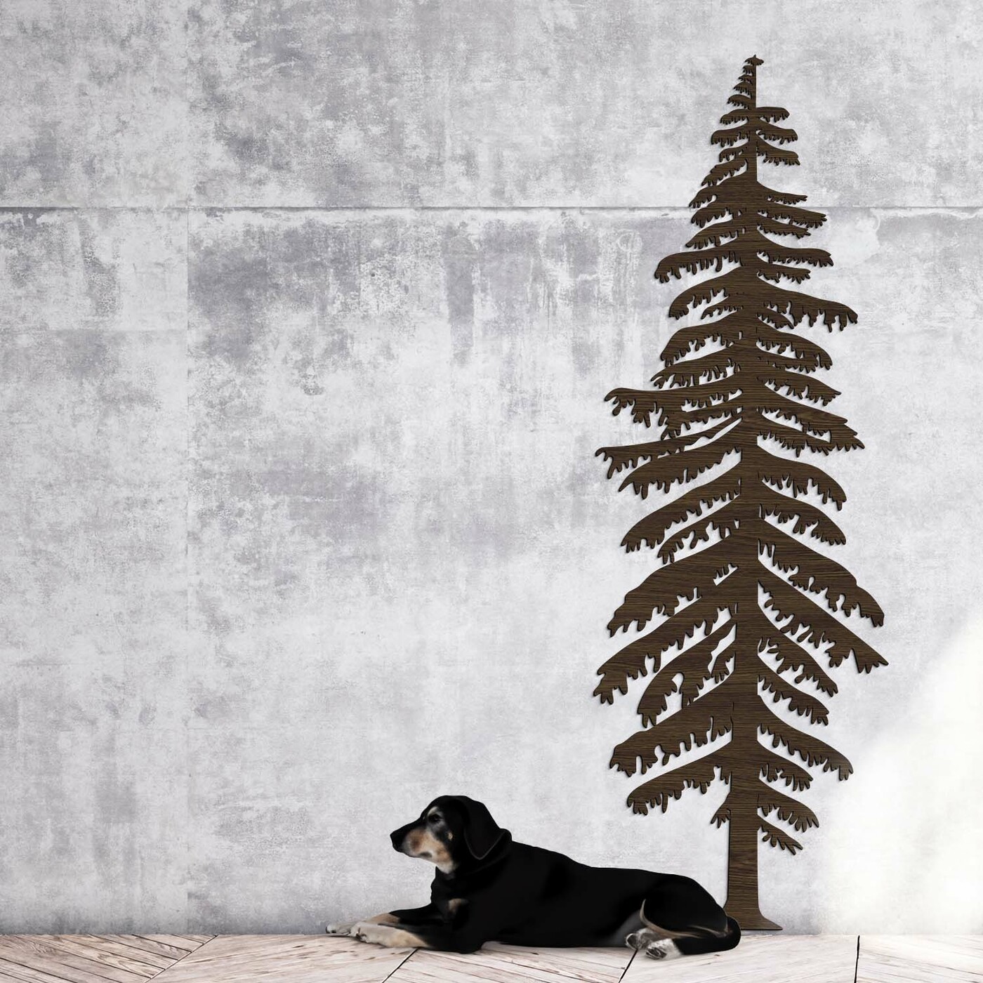 Large Tree on the Wall - Spruce | Wenge