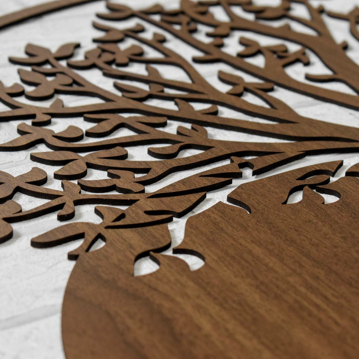 Wooden Tree of Life on the Wall - Symbiosis | Walnut