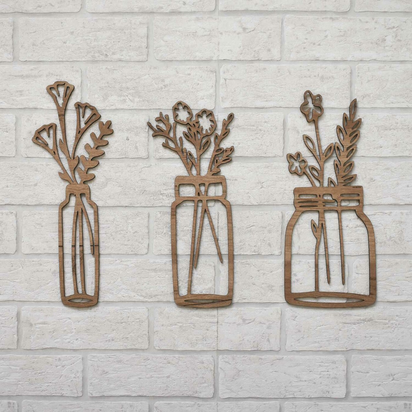 3D Wall Sticker Flowers | Tobacco Oak