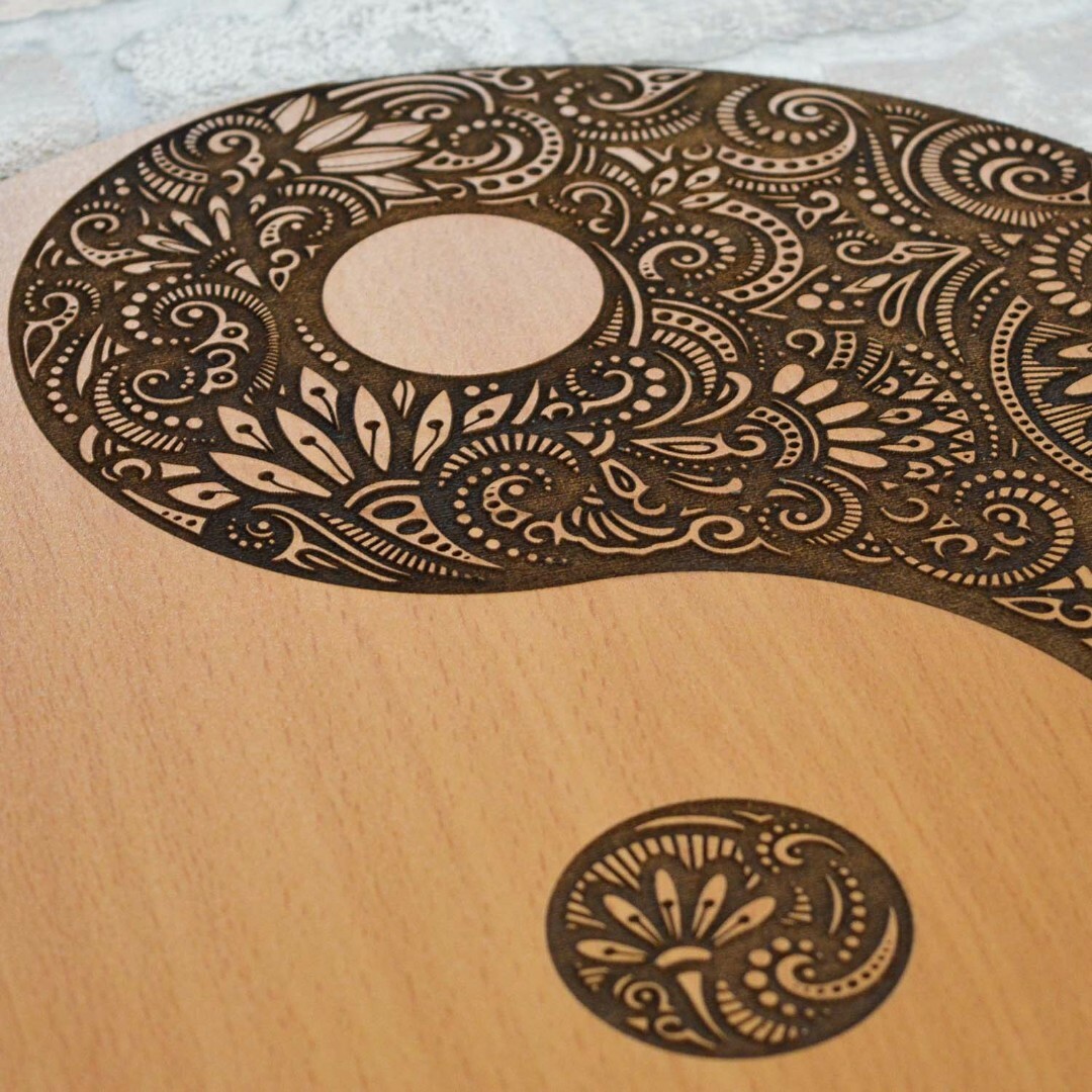 Yin-Yang - Healing Wooden Mandala | Beech