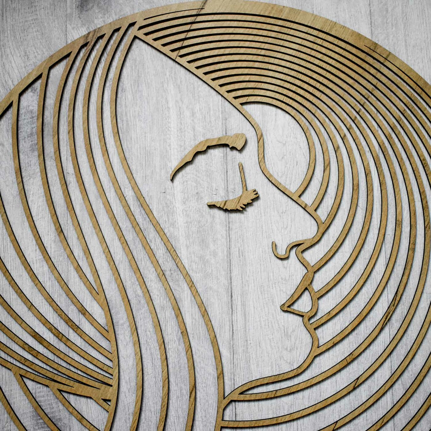 Exclusive Wooden Wall Art - Vydia | Gold Craft Oak