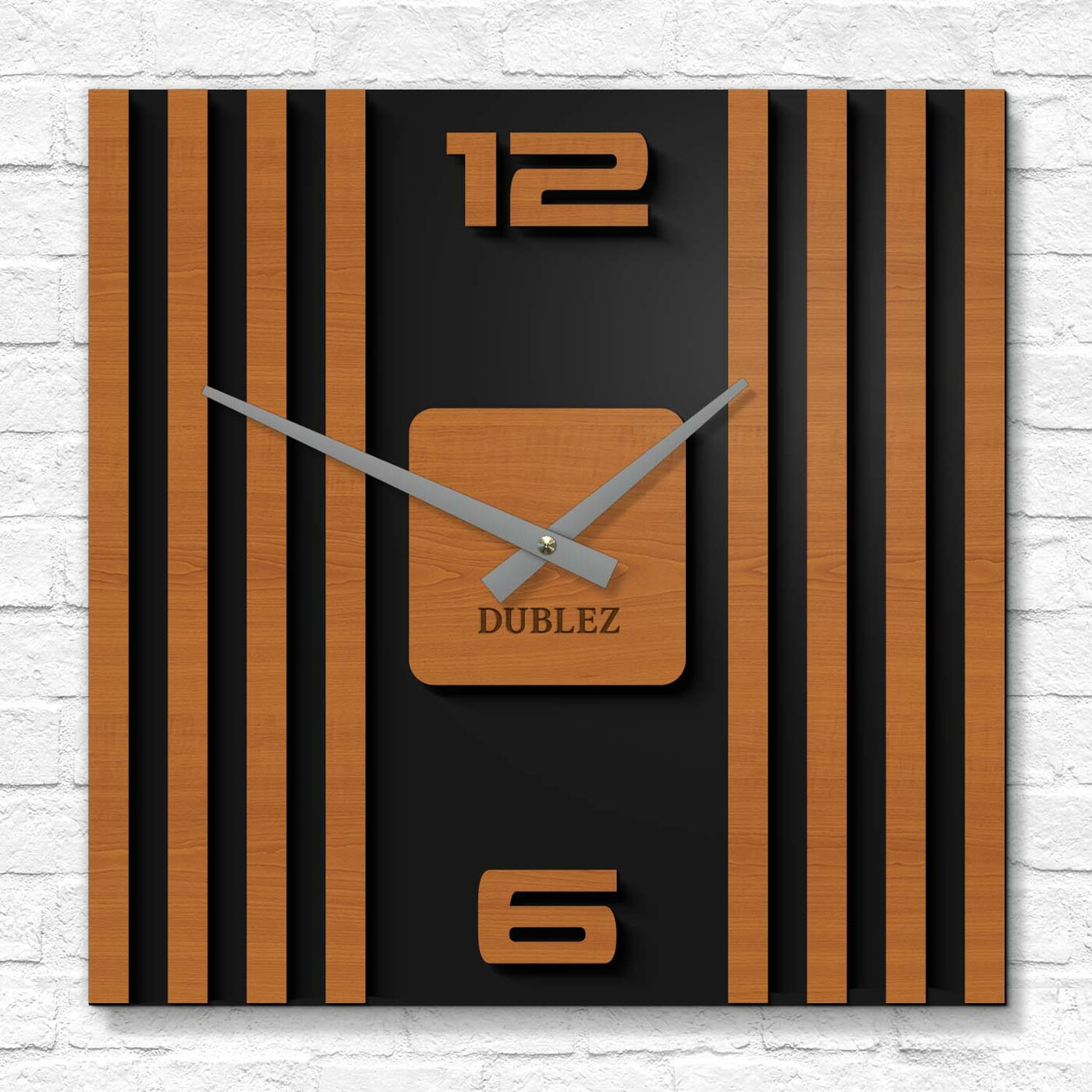Luxury Wooden Clock - Slats | Cherry