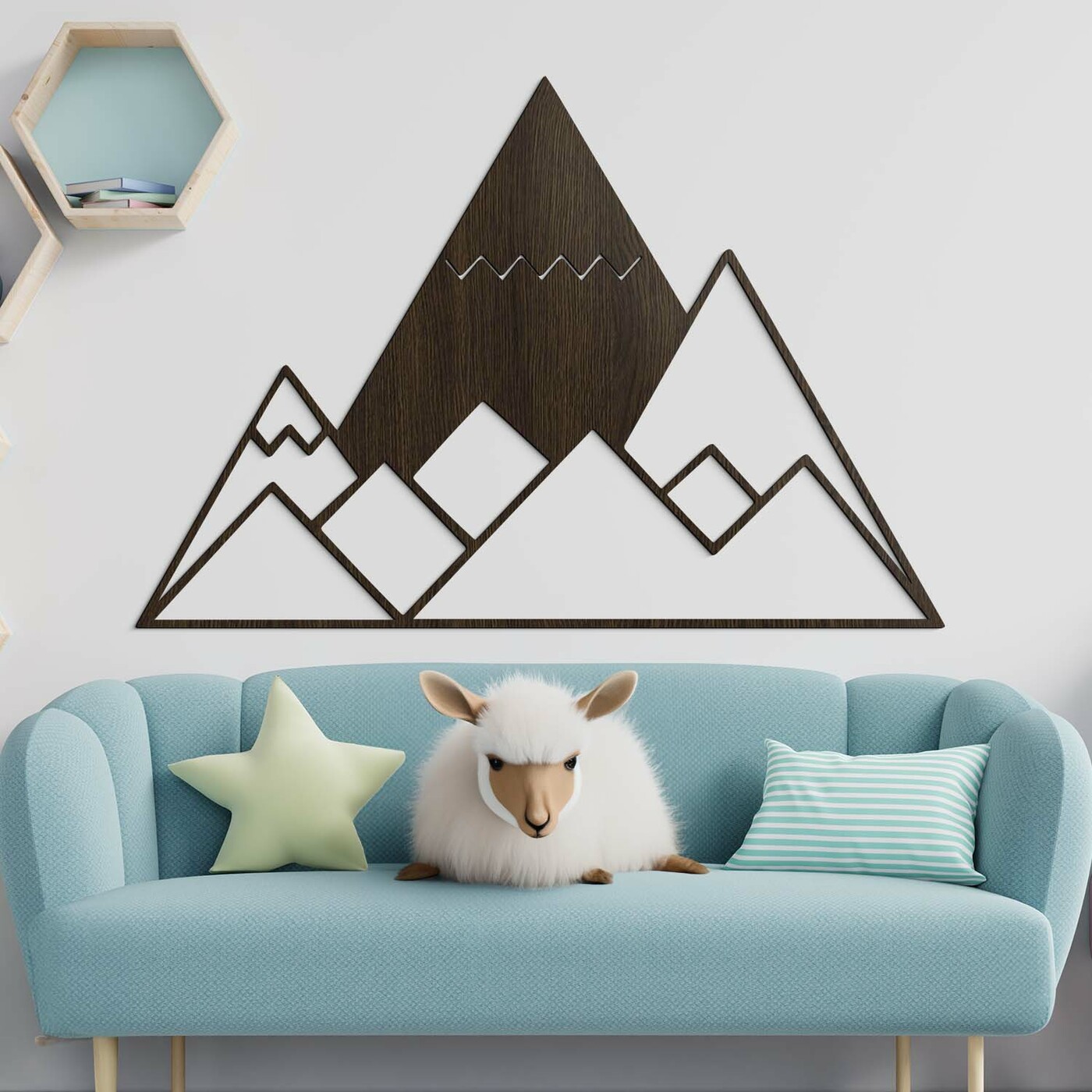 Wall Art - Geometric Mountains | Wenge