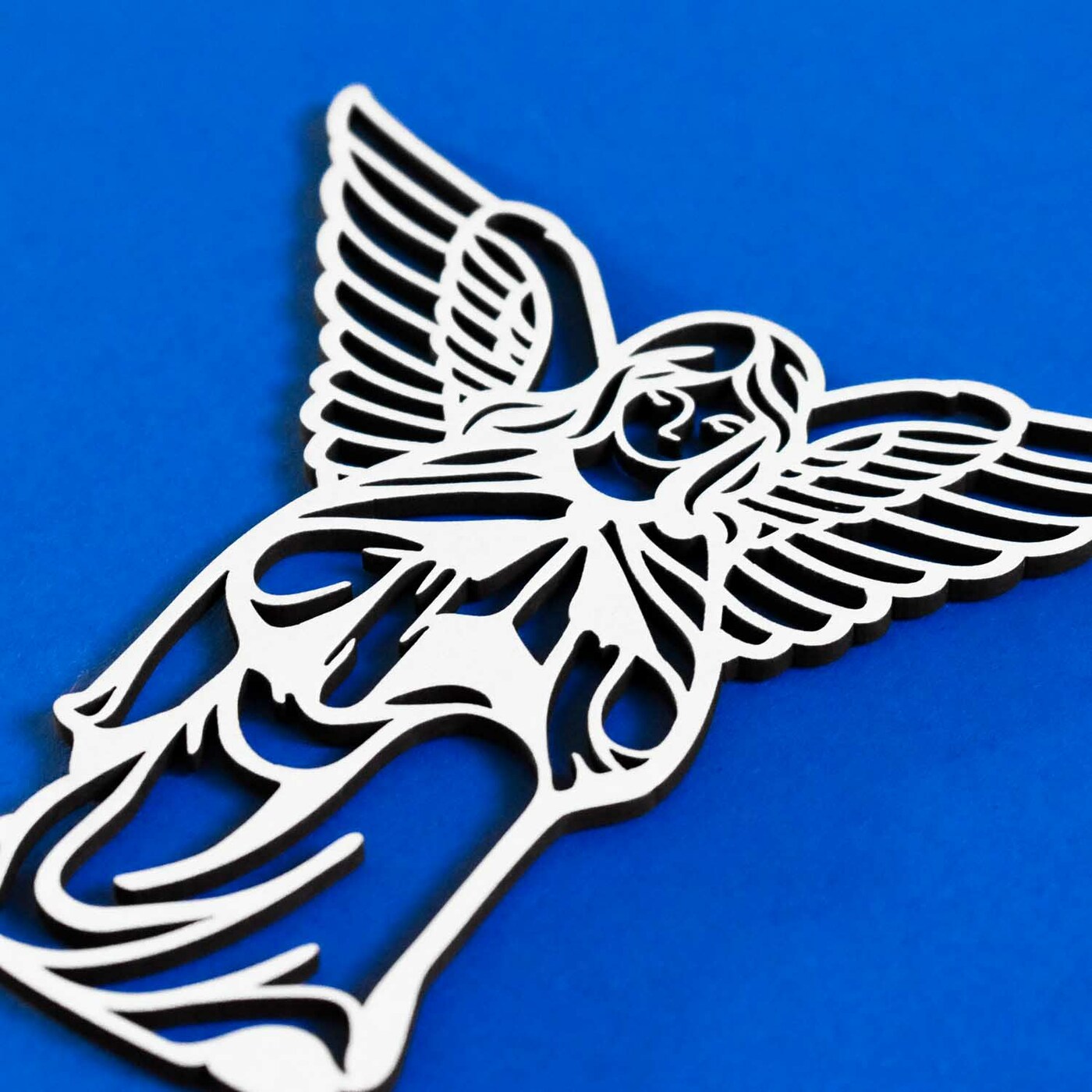 Wooden Picture - Guardian Angel | White