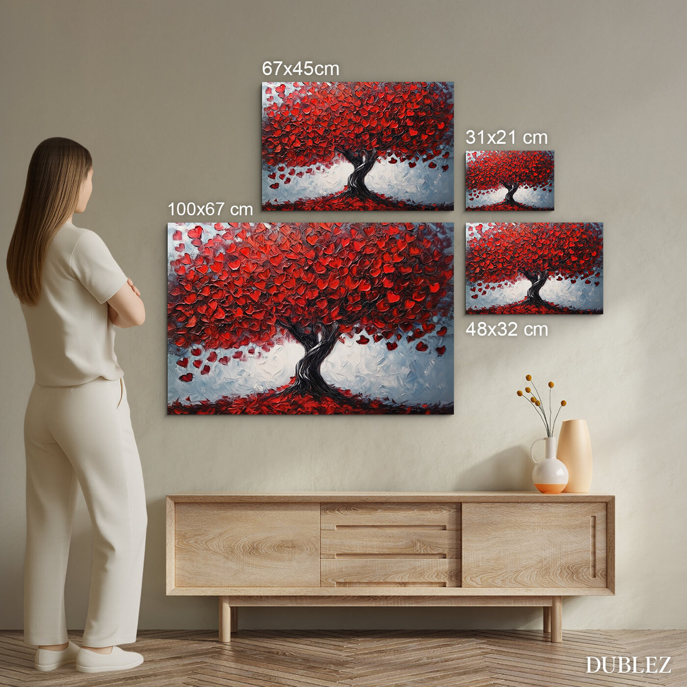 Wooden Wall Art - Heart Tree