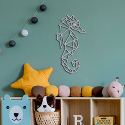 Geometric Wall Decoration - Seahorse | Silver