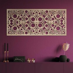 Large Abstract Picture - Circles | Oak Sonoma