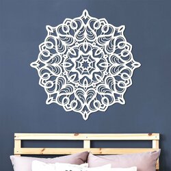 Geometric Mandala on the Wall | White