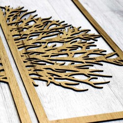 3-Piece Tree of Life Picture - Tiferet | Gold Craft Oak