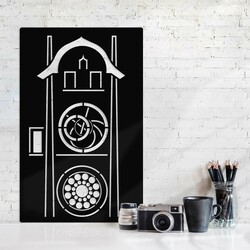 Wooden Picture - Astronomical Clock, Prague | Black