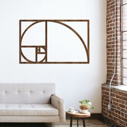 Wooden Wall Art - Golden Ratio | Walnut