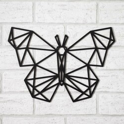 Poligonális pillangó dekoráció | Fekete