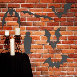 Spooky Halloween Decorations - Bats | Anthracite Gray