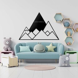 Wall Art - Geometric Mountains | Black