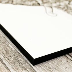 3D Wooden Engraved Wall Art - Elephant | White