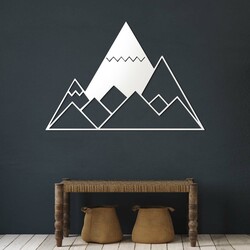Wall Art - Geometric Mountains | White