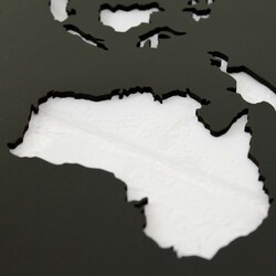 Wooden World Map on the Wall - Picture | Black