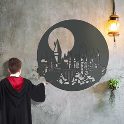 Harry Potter Wall Art - Hogwarts | Anthracite Gray