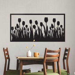 Cut-out Wall Art - Tulips | Black