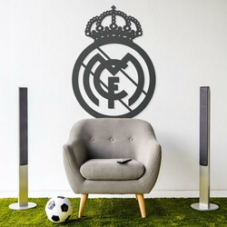 Wooden Wall Decoration - FC Real Madrid | Anthracite Gray