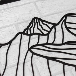 Wooden Wall Art - Mountain Range | Black