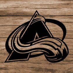 Hockey Logo on the Wall - Colorado Avalanche | Black