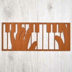 Affordable Wooden Wall Art - Piano | Cherry