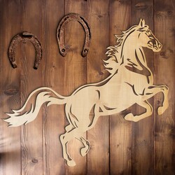 Cut-out Wall Art from Wood - Horse | Maple