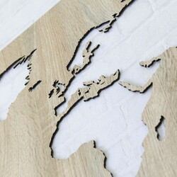 Wooden World Map on the Wall - Picture | Oak Sonoma