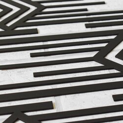 3D Abstract Panel - Exodus | Black