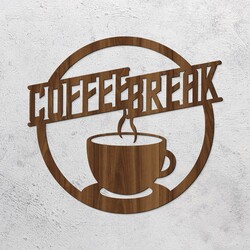 Modern Wall Art for the Kitchen - Coffee Break | Walnut