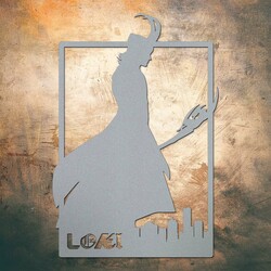 Wooden Wall Art - Loki by Marvel | Silver