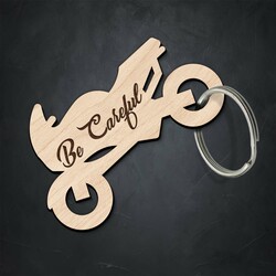 Keychain for Biker - Be Careful