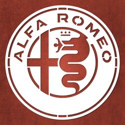 Wooden Wall Art - Alfa Romeo | White