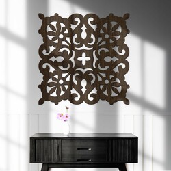 Wooden Wall Ornament - Art Nouveau | Wenge