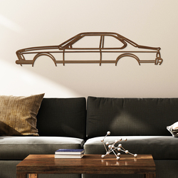 Wooden Car Silhouette Wall Art - BMW 650 CSi | Walnut