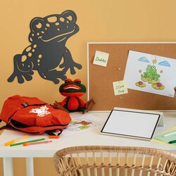 Wooden Children's Wall Art - Frog | Anthracite Gray