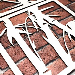 3 részes falikép a nappaliba - Bambuszok | Fehér