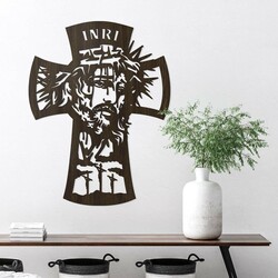 Wooden Cross on the Wall - Crucifixion of Jesus | Wenge